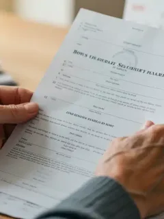 Hands holding Social Security statement with 2026 calendar