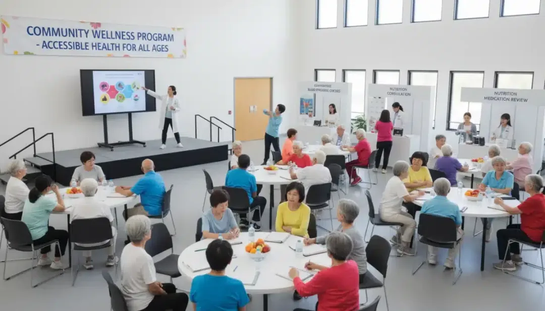 Seniors engaged in community health program activities