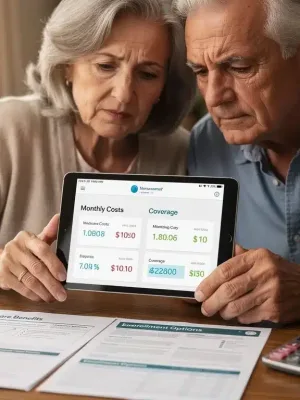 Senior couple reviewing Medicare Part B premium changes for 2026