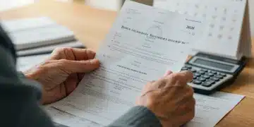 Hands holding Social Security statement with 2026 calendar