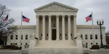 Supreme Court building exterior, Washington D.C., symbolizing landmark judicial reviews