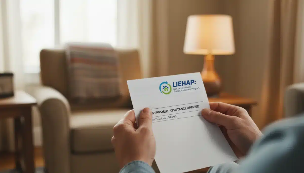 Hands holding an energy bill, highlighting LIHEAP 2026 assistance.
