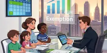 Family reviewing financial documents with an advisor, symbolizing the 2026 Estate Tax Exemption planning.